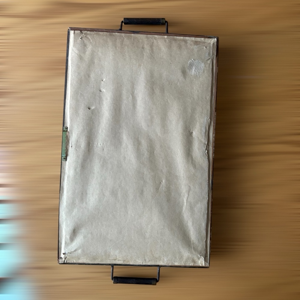 Vintage Handmade Country Sampler Framed Cross-Stitch Alphabet Tray - Picture 5 of 5